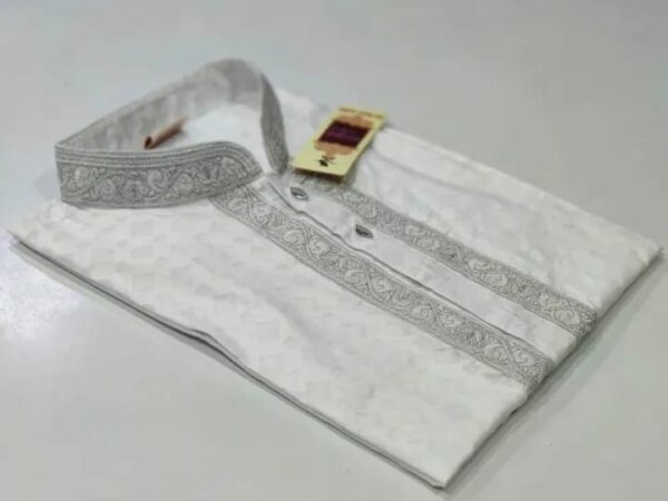 Superlative Indispensable -Quality And Durablity -Men New Pure Cotton Febric 2025 Eid Special Panjabi For Men - Panjabi- Innovative - Image 3